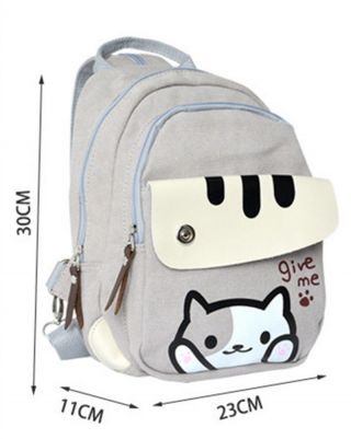 Neko Atsume ねこあつめ Cat Student School Backpack Kawaii Shoulder Messenger Bag A