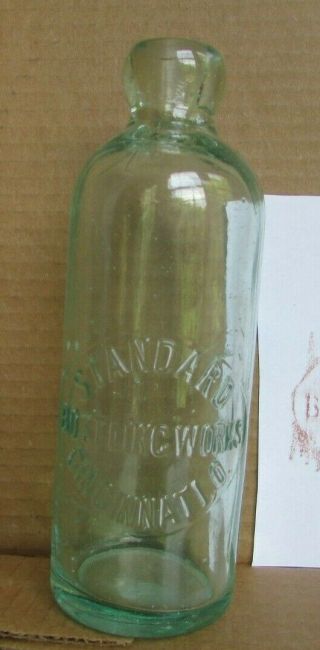Vintage Agua Blob Top Bottle - Standard Bottling - Cincinnati,  O (4)