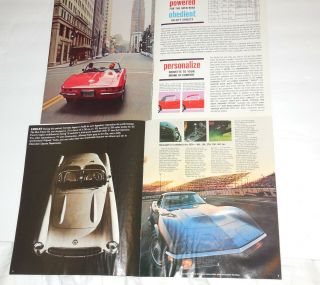 Four Corvette Brochures 1956 1958 1962 1970 Plus 1958 Corvette Postcard 5
