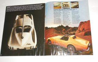Four Corvette Brochures 1956 1958 1962 1970 Plus 1958 Corvette Postcard 6