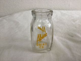 Vintage Miniature Dairy Bottle Individual Restaurant Creamer Alpena Michigan