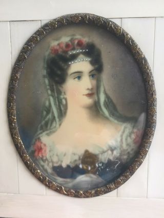 Fine Antique Painted Continental European Portrait Miniature German Estate