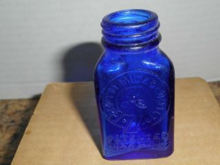 Mccormick & Co.  Balto.  Patented July 8th 1902 Cobalt Blue Bee Brand Bottle