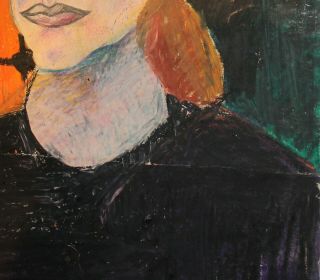German art,  Antique expressionist painting,  Portrait,  signed E.  L.  Kirchner 8