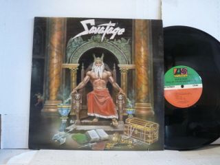 Near Savatage " Hall Of The Mountain King " Lp Atlantic From 1987 1st Press