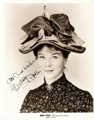 British Oscar Winner Actress Wendy Hiller,  Signed Vintage Studio Photo.
