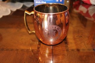 Copper Moscow Mule Mug 24 oz Copper & Nickel Lined NCAA Alabama Crimson 2