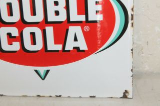 DOUBLE COLA PORCELAIN ENAMEL SIGNS VINTAGE STYLE COUNTRY STORE ADVERTISING 12 4