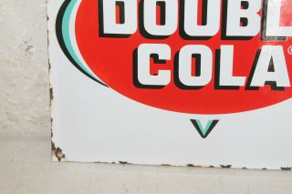DOUBLE COLA PORCELAIN ENAMEL SIGNS VINTAGE STYLE COUNTRY STORE ADVERTISING 12 5