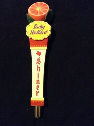 Rare Shiner “ruby Redbird” Beer Tap Handle Hard To Find