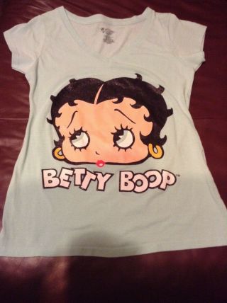 /light Green Betty Boop T Shirt Size L.
