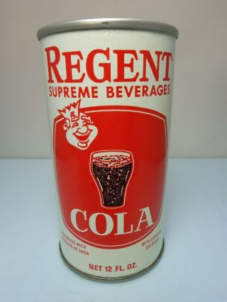 Regent Cola Straight Steel Pull Tab Soda Pop Can Pittsburgh,  Pa.