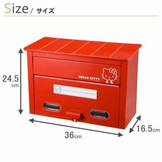 Sanrio Hello Kitty Mail Box Color Post Red Green Life Japan Limited