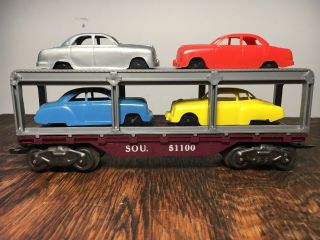 Vintage Marx Auto Transport Car Hauler O Gauge Toy Train 3