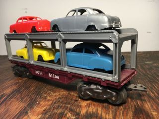 Vintage Marx Auto Transport Car Hauler O Gauge Toy Train 4