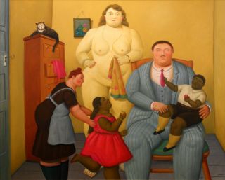 Fernando Botero “the Family”hd Print On Art Fabric Wall Decor M399