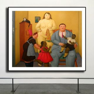 Fernando Botero “The Family”HD Print On Art Fabric Wall Decor M399 2