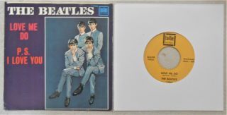 The Beatles Love Me Do/p.  S.  I Love You Picture Sleeve Vg,  Vinyl