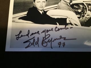 Signed Autographed 8x10 Black & White Photo 77 Sunset Strip - EDD “KOOKIE” Byrnes 2