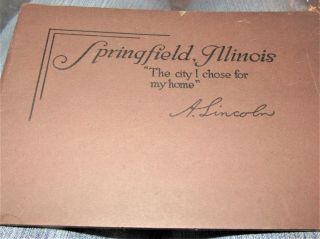 Antique Book Springfield Illinois Guide 1923 Lincoln Home Photos Of Town