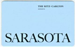 The Ritz Carlton Sarasota Florida Hotel Key Card Fast Safe