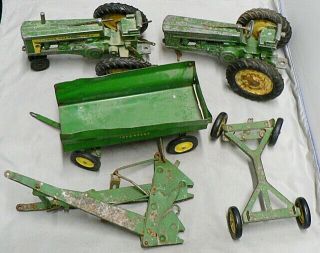 Vintage Toy John Deere Tractors And Farm Machines