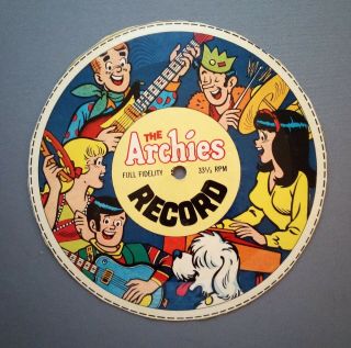 A 1970s Cardboard Cereal Box Record 33 - 1/3 Rpm The Archies