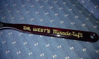 Vintage Dr West ' s Miracle Tuft Giant Sizes Red Toothbrush Dentist Decoration 2