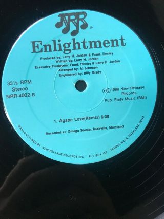 Enlightment Agape Love 12” Rare Private Boogie Gospel Disco NM 2