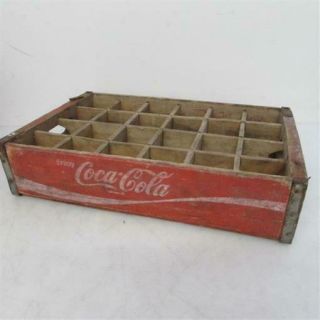 Vintage Wooden Soda Crate Coca - Cola Wood Box Collectible Storage