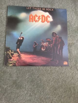 Ac/dc - Let There Be Rock 12 " Vinyl Lp V Good,  Cond 1977 Atlantic Records