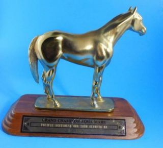 Aqha Grand Champion Mare Trophy 1987 Oha Show Olympia,  Wa Quarter Horse