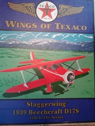 Ertl 1939 Beechcraft D - 17s Staggerwing Wings Of Texaco Airplane Box 1
