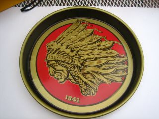 Vintage Iroquois Indian Head 13 " Metal Beer Tray - Buffalo,  Ny