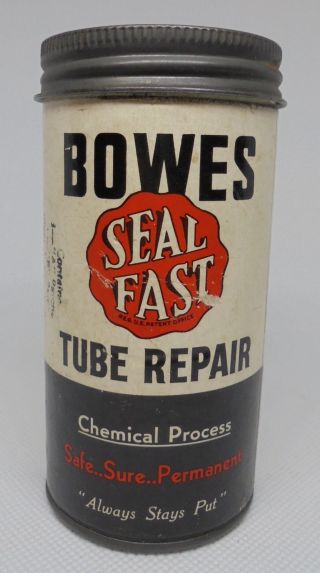 Vintage Bowes Tube Patch Tire Repair Kit Gas Oil Display Can