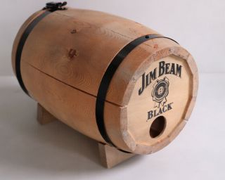 Jim Beam Bourbon Whiskey Wood Barrel Bar Drink Dispenser