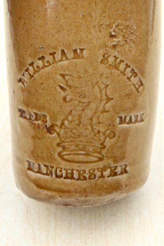 VINTAGE c1890s WILLIAM SMITH MANCHESTER PICTORIAL STONE GINGER BEER BOTTLE 2