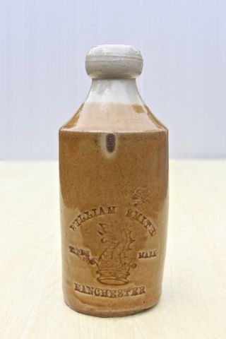 VINTAGE c1890s WILLIAM SMITH MANCHESTER PICTORIAL STONE GINGER BEER BOTTLE 6