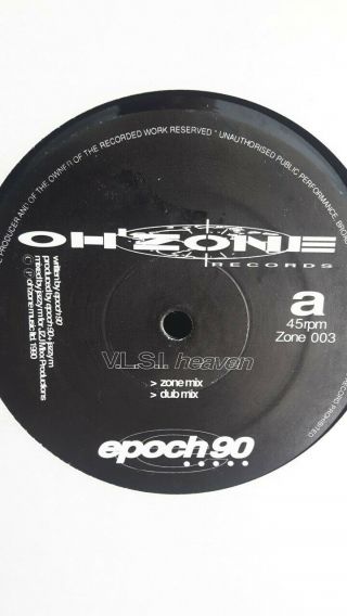 Oh Zone V.  L.  S.  I Heaven Very Rare Vinyl 12 " Hardcore Rave Jungle Acid House