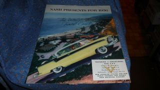 Booklet Nash Presents For 1956 The Worlds Finest Travel Cars Great Graphics