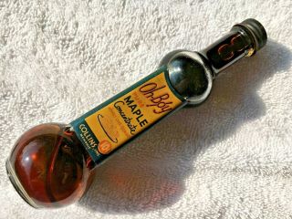 Vintage Memphis Tenn Tn Oh - Boy Pure Maple Syrup Glass Bottle Collins Inc Rare
