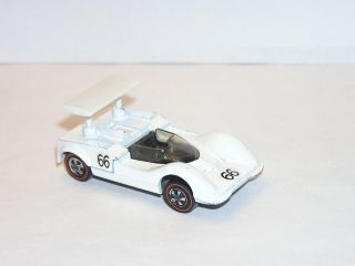1969 Hot Wheels Redline Grand Prix Chaparral 2g Bright White Yr2 All