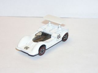 1969 Hot Wheels Redline GRAND PRIX Chaparral 2G BRIGHT WHITE YR2 ALL 4