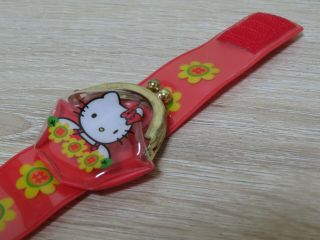 So RARE 1997 Japan Sanrio Hello Kitty Vintage Wrist Purse Kiss Lock Coin Case 　 4