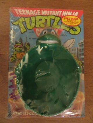 1990 Ralston Tmnt Teenage Mutant Ninja Turtles Cereal,  Bowl Nip Factory