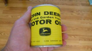Vintage John Deere Lawn & Garden Tractor 8 Oz Oil Can Full Can Rare