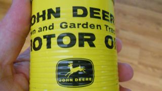 Vintage John Deere Lawn & Garden Tractor 8 Oz Oil Can Full Can RARE 2
