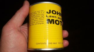 Vintage John Deere Lawn & Garden Tractor 8 Oz Oil Can Full Can RARE 5