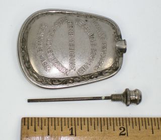 Vintage Lydia E.  Pinkham Herb Medicine Miniature Tin Flask / Container 2