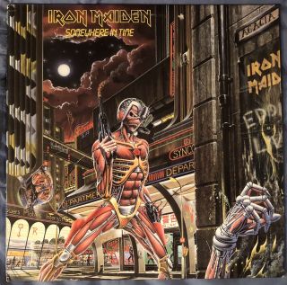 Iron Maiden Somewhere In Time 1986 Vinyl Capitol Record Sj - 12524 Vg,